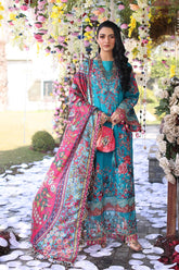 Musferah Saad - CELESTIA  - Teal - Lawn - 3 Piece